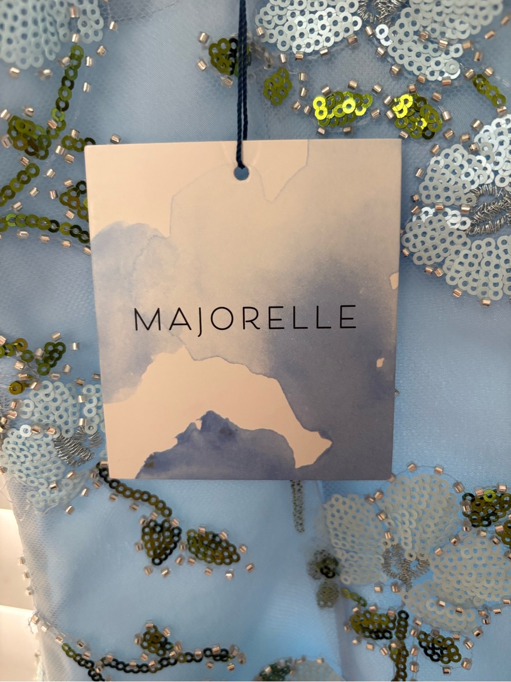 MAJORELLE Lucia Mini Dress in Baby Blue // Size Small - Picture 6 of 6